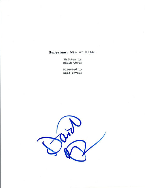 David Goyer Signed Autographed SUPERMAN MAN OF STEEL Movie Script COA VD