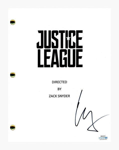 Ezra Miller Signed Autographed Justice League Movie Script The Flash ACOA COA