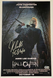 Nick Castle Signed Halloween 2018 11x17 Movie Poster Michael Myers Beckett COA
