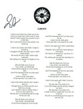 Josh Katz Signed Autographed Badflower GHOST Song Lyric Sheet Ok I'm Sick COA