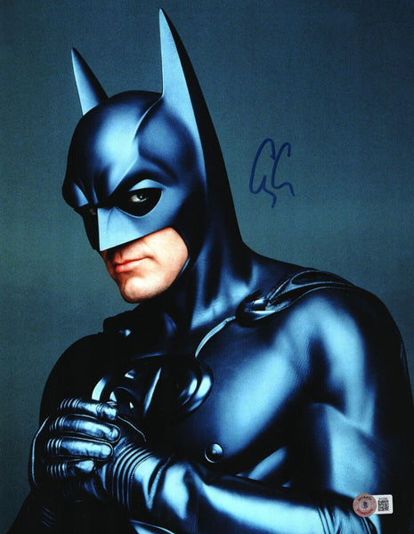 George Clooney Signed Autograph Batman & Robin 11x14 Photo Beckett COA