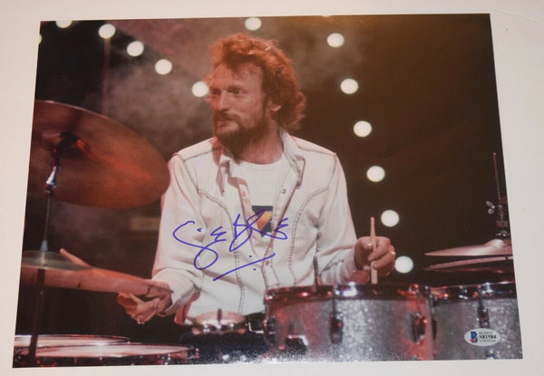 Ginger Baker Signed Autograph 11x14 Photo Cream Blind Faith Drummer Beckett COA