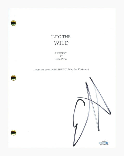 Emile Hirsch Signed Autographed Into The Wild Movie Script Screenplay ACOA COA