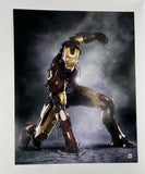Robert Downey Jr Signed Iron Man 16x20 Photo Tony Stark Autograph Beckett COA