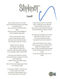 Corey Taylor Signed Autographed Slipknot Snuff 8.5x11 Lyric Sheet Beckett COA