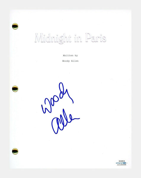 Woody Allen Signed Autographed MIDNIGHT IN PARIS Movie Script ACOA COA