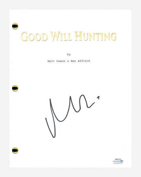 Matt Damon Signed Autographed Good Will Hunting Movie Script Screenplay ACOA COA