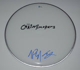 The Chainsmokers Signed 12" Drumhead Alex Pall Drew Taggart Beckett BAS COA