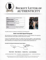 Brad Pitt & Aaron Taylor-Johnson Signed 11x14 Photo Bullet Train Beckett COA