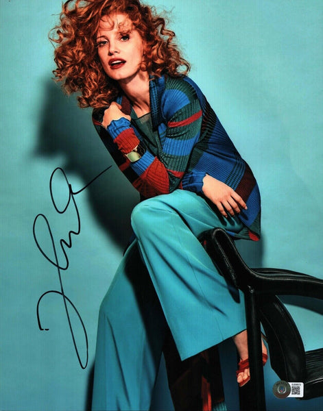 Jessica Chastain Signed Autographed 11x14 Photo Zero Dark Thirty Beckett COA