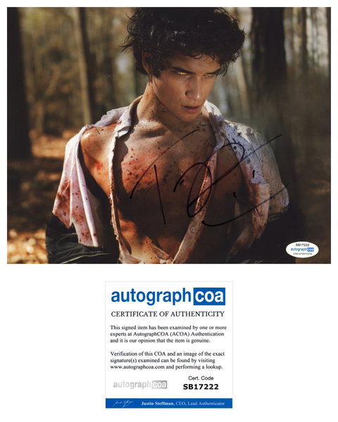 Tyler Posey Signed Autographed 8x10 Photo Teen Wolf Actor ACOA COA