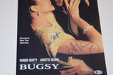 Warren Beatty Annette Bening Signed Autographed BUGSY 11X17 Poster Beckett COA