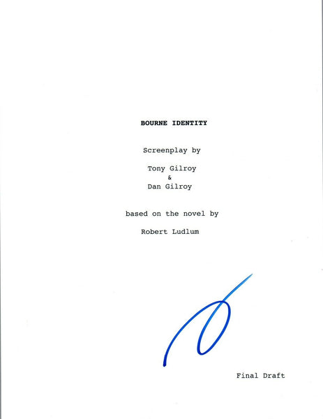 Dan Gilroy Signed Autographed BOURNE IDENTITY Movie Script Screenwriter COA VD