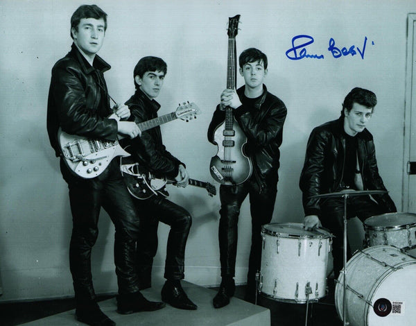 Pete Best The Beatles Signed Autographed 11x14 Photo Drummer Beckett COA