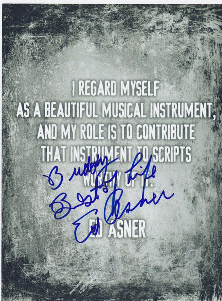 Ed Asner Signed Autographed 8x10 Photo Up Disney Pixar Star COA VD