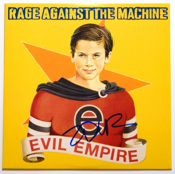 Zack De La Rocha Signed Rage Against The Machine Evil Empire Vinyl Album LP BAS