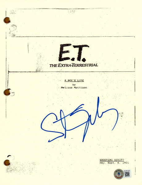 Steven Spielberg Signed Autograph E.T. the Extra-Terrestrial Movie Script BAS