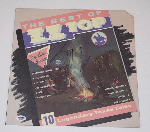 Billy Gibbons Signed Autographed THE BEST OF ZZ TOP Record Album LP PSA/DNA COA