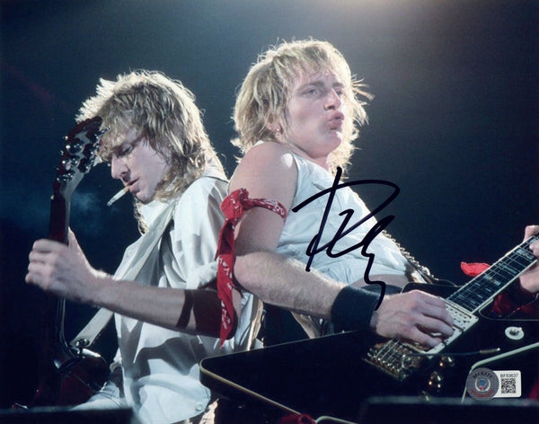 Phil Collen Signed Autographed 8x10 Photo Def Leppard Guitarist Beckett COA