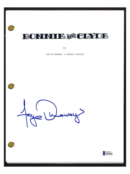Faye Dunaway Signed Autographed Bonnie and Clyde Movie Script Beckett COA