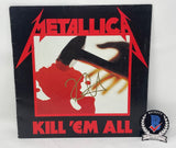 Kirk Hammett Signed Metallica Kill 'Em All Vinyl Record Album LP Beckett COA