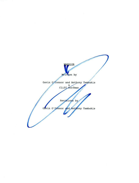 Tom Hardy Signed Autographed WARRIOR Full Movie Script COA AB