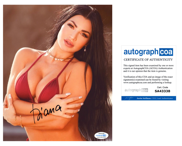 Diana Sparks Signed Autographed 8x10 Photo Sexy Model ACOA COA