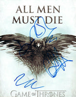 Game of Thrones Signed 8x10 Photo by 3 John Bradley Dean-Charles Chapman +1 VD