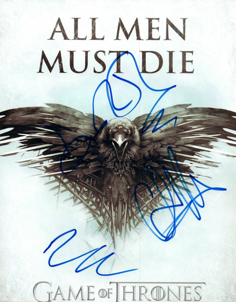 Game of Thrones Signed 8x10 Photo by 3 John Bradley Dean-Charles Chapman +1 VD