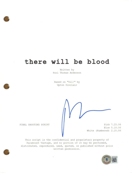 Paul Thomas Anderson Signed Autograph There Will Be Blood Script Screenplay BAS