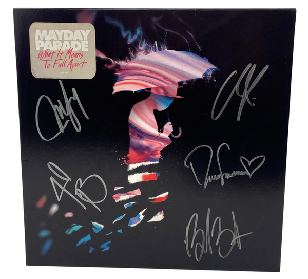 Mayday Parade Signed Autograph What It Means To Fall Apart Vinyl Album LP ACOA