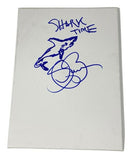 Steven Bauer Signed Shark Sketch Drawing 12x16 Canvas Scarface Beckett COA