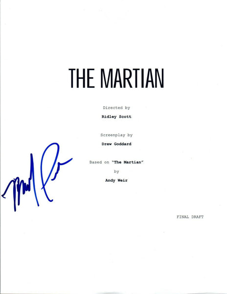 Marsian Script Michael Pena Signed Autographed THE MARTIAN Full Movie Script COA VD ...