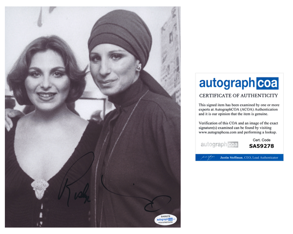 Roslyn Kind Signed Autograph 8x10 Photo Singer Actress Barbra Streisand ACOA COA