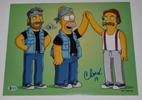 Cheech Marin & Tommy Chong Signed 11x14 Photo The Simpsons Beckett COA