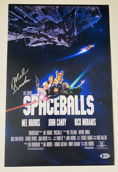 Mel Brooks Signed Autographed SPACEBALLS 11x17 Movie Poster Photo Beckett COA