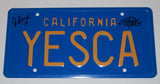 Cheech Marin & Tommy Chong Signed Autographed YESCA Prop License Plate COA