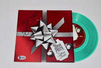 Steve Perry Signed Silver Bells Christmas 7" Vinyl Set Journey Beckett BAS COA