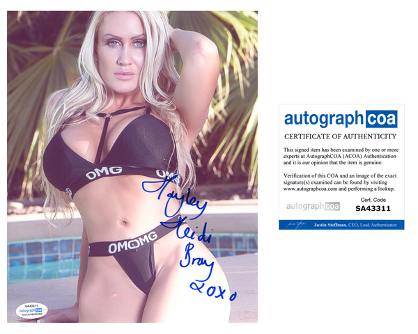 Hayley Heidi Bray Signed Autographed 8x10 Photo Sexy Model ACOA COA