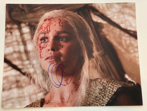 Emilia Clarke Signed Autographed 11x14 Photo GAME OF THRONES Daenerys COA VD