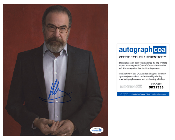 Mandy Patinkin Signed Autograph 8x10 Photo Homeland The Princess Bride ACOA COA