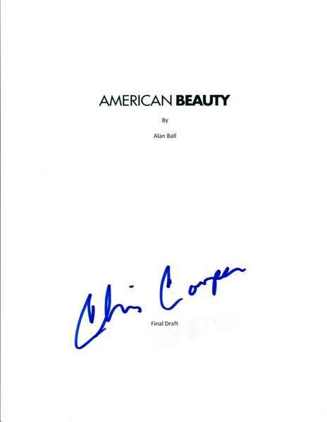Chris Cooper Signed Autographed AMERICAN BEAUTY Movie Script Screenplay COA AB