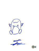 ZHC Zach Hsieh Signed Hand Drawn Sketch Drawing 8.5x11 Original Art Beckett COA