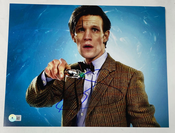 Matt Smith Signed Autographed 11x14 Photo Doctor Who Beckett COA