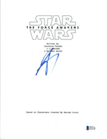 John Boyega Signed Autograph STAR WARS THE FORCE AWAKENS Script BAS Beckett COA