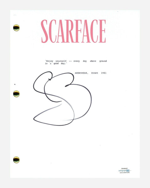 Steven Bauer Signed Autographed Scarface Movie Script Screenplay Manny ACOA COA