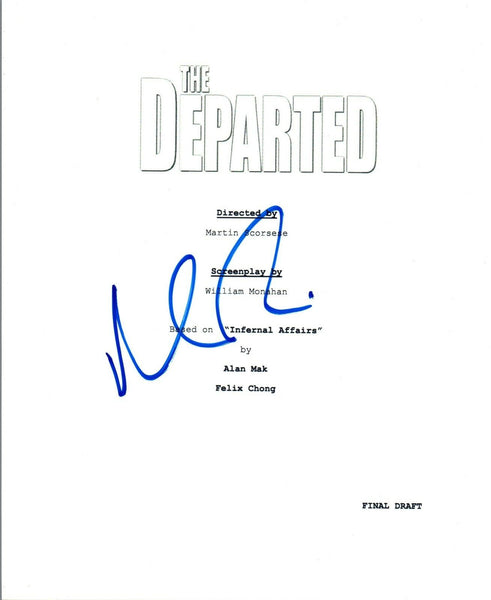 Matt Damon Signed Autographed THE DEPARTED Full Movie Script COA VD