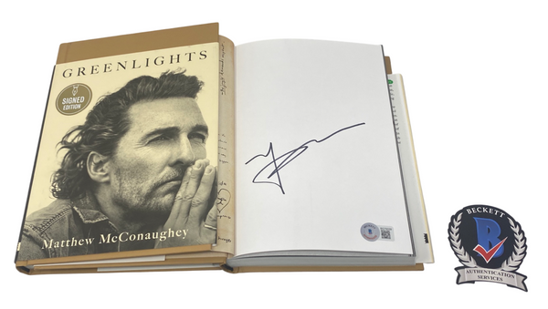 Matthew McConaughey Signed Autographed Greenlights 1st Edition Book Beckett COA