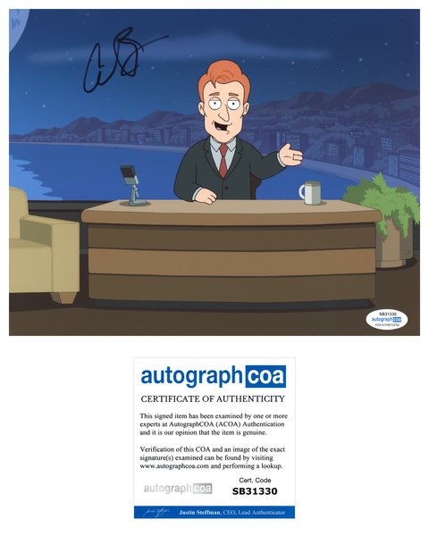 Conan O'Brien Signed Autographed 8x10 Photo Family Guy ACOA COA