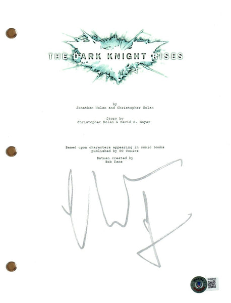 Christian Bale Signed Autograph The Dark Knight Rises Movie Script Beckett COA